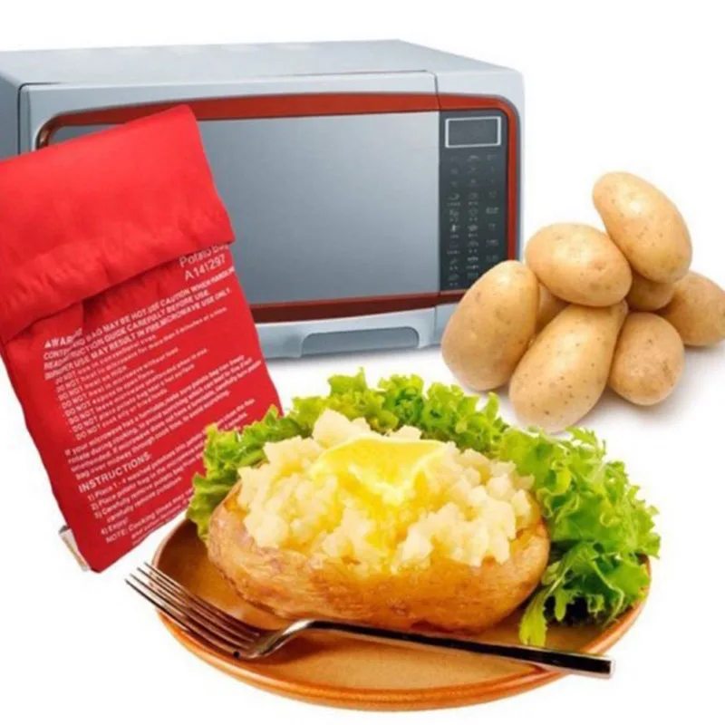 1PC Washable Cooker Bag Baked Potato Microwave Cooking Potato baking bag kitchen tools microwave cooking bags