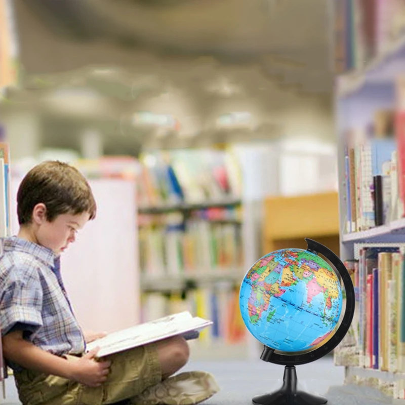 Small World Globe Portable Rotating Globe Learning Geography Decoration Children's Rooms 10.6CM