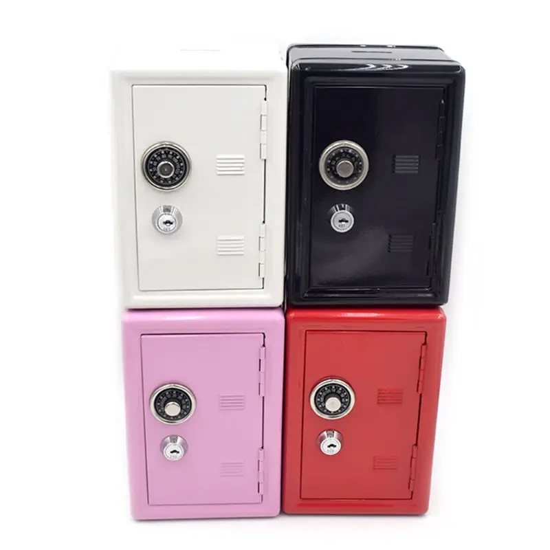 New Safe Security Metal Money Deposit Cash Savings Saving Box 2 Keys 4