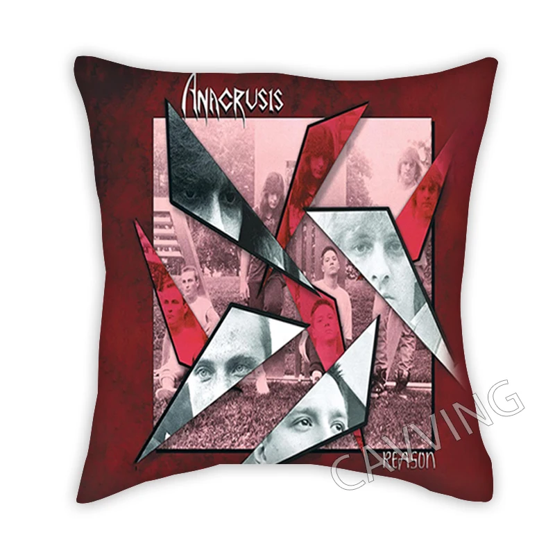 

Декоративные наволочки Anacrusis-Rock из полиэстера с 3D принтом, наволочка для диванных подушек, квадратные Наволочки на молнии, подарки для фанатов, домашний декор