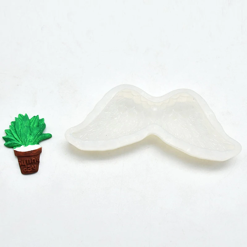 Silicone Mold Angel Wing Necklace Pendant Resin Mould for DIY Craft Cake Baking Candy Cupcake