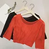 Semi-Transparent Lace Me Base irt Women's Five-Sve Inner Wear Sexy Slim Fit Hollow out ort Top Versatile Thin