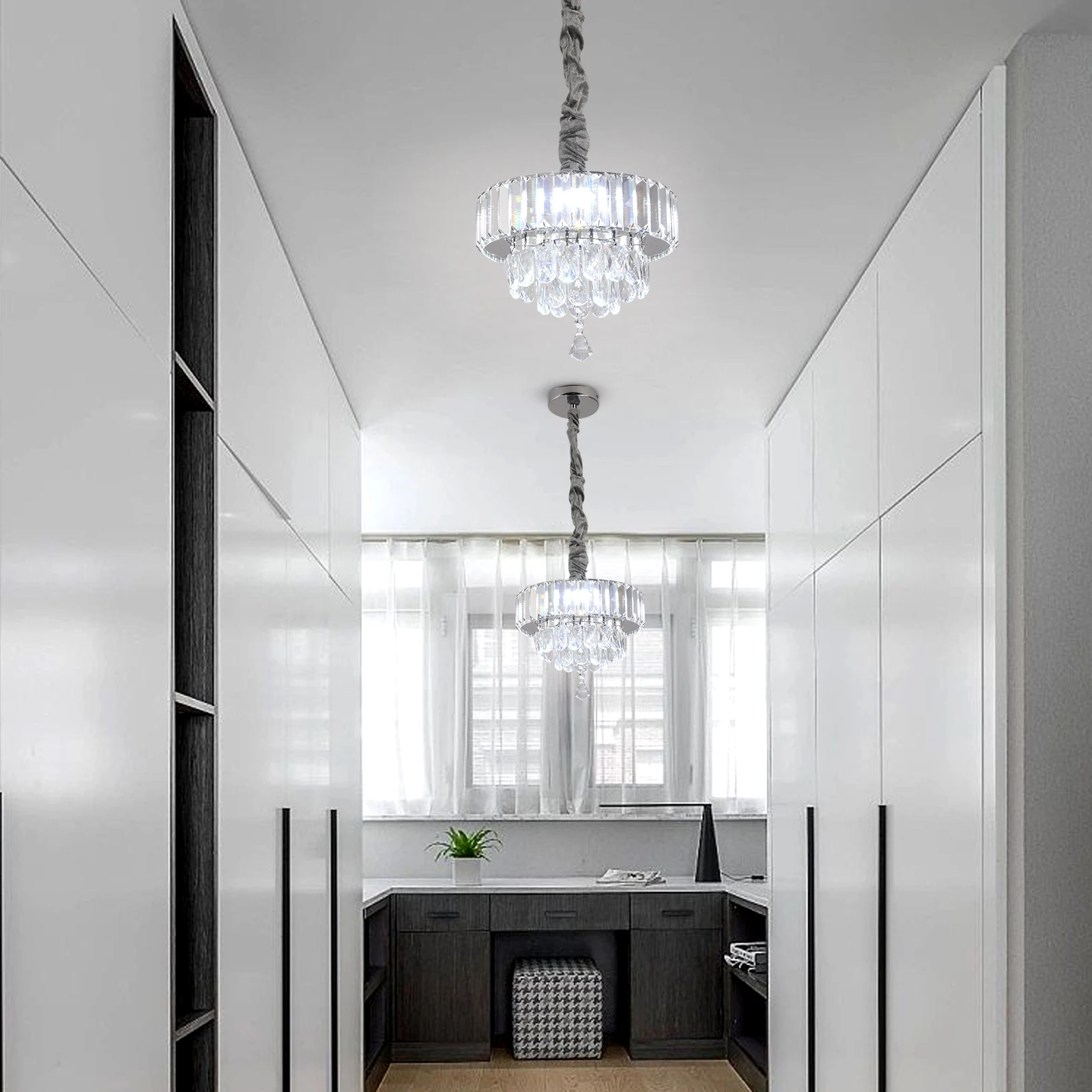 Description Picture 4 of itemModern Pendant Light Luxury Crystal Led Chandelier Kitchen Island Hanging Ceiling Lamp Living Dining Room Bedroom Home Decorate