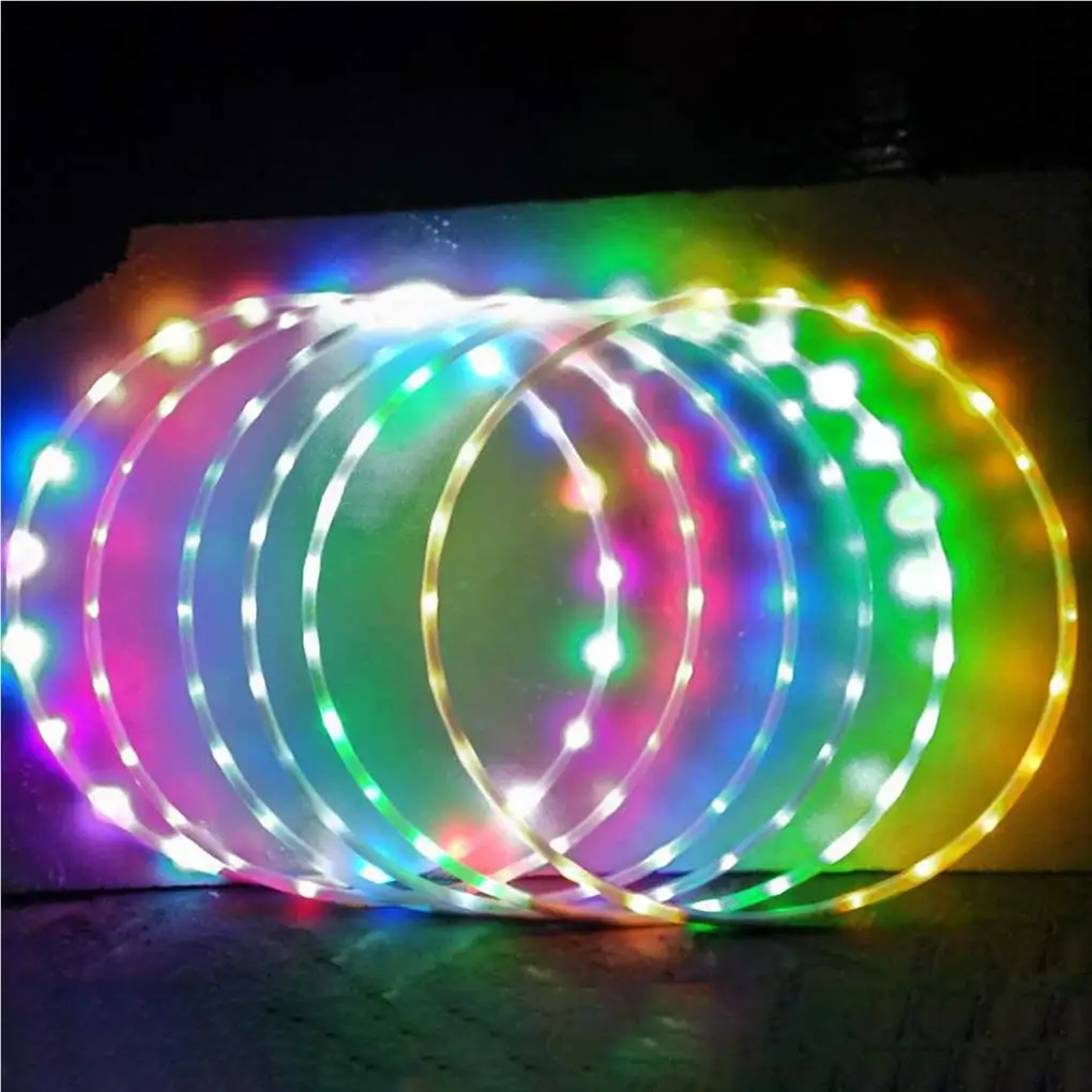 Body Shaping Ladies LED Slimming Hoop Female Trainer Tools Women Training Hoops Bodybuilding Fittings 10/24 lamps
