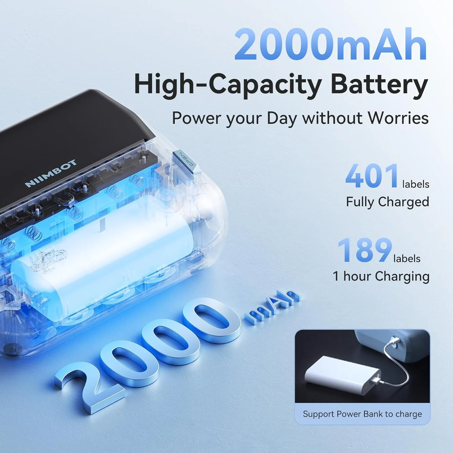 NIIMBOT B4 Big Size 20-110mm Width Printing Mini Portable Saving Space Bluetooth Wireless Label Printer 4x6inch Shipping Sticker