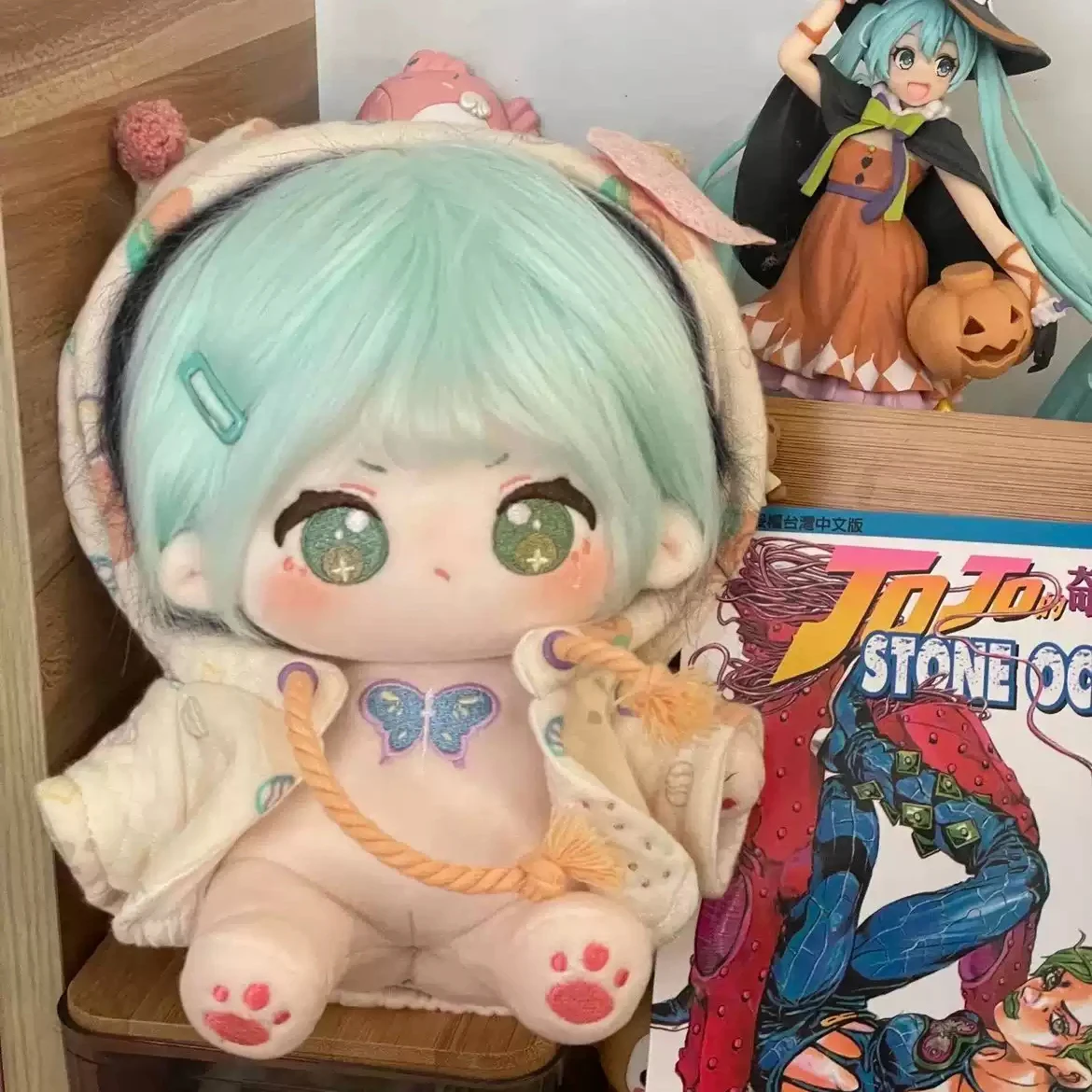 

Game Anime JoJo's Bizarre Adventure Jolyne Cujoh Cosplay Plush Stuffed Dollbody Dress UP Cotton Pillow Plushie Fans Gift 20cm