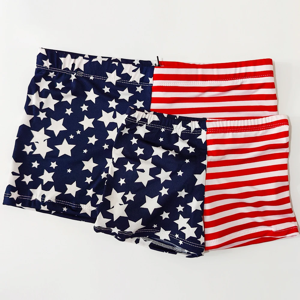 

2024 USA American Flag Family Swimsuit Parent Children Bathing Suits Father Son Swimwear Men Swim Shorts Kids Beachwear