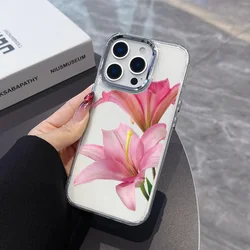 Luxury Pink Floral Transparent Phone Case - Soft Silicone TPU Back Cover - Pixel 10 Pro 5G (LYK - 315LY76206A1)