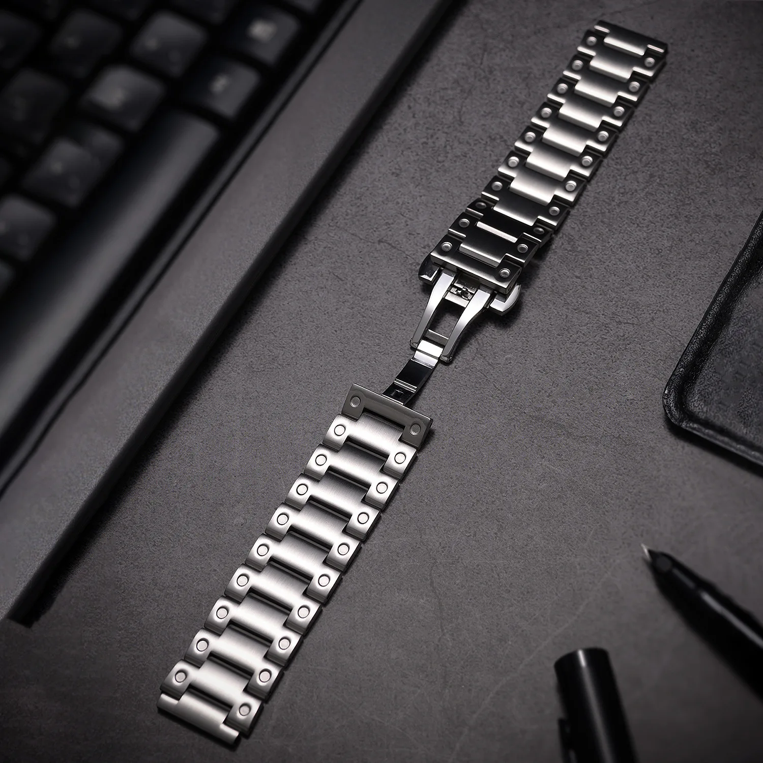 20mm 22mm Band For Samsung Galaxy Watch 4 5 6 45mm Gear S3 46mm 42mm Active2 40 44mm Stainless Steel Strap for Amazift BIP 2 GTR