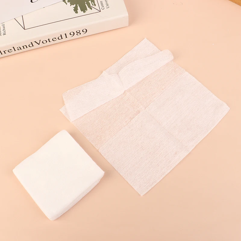 Toallitas de papel de algodón sin pelusa, herramientas de maquillaje, esponja de gasa no tejida blanca para el cuidado de heridas, 5/100/200 piezas