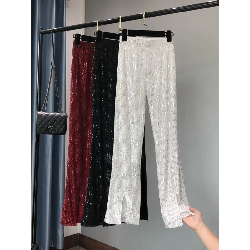 Black Long Sequins Pants, ATS THE LABEL