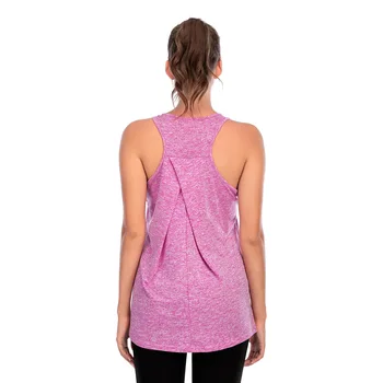 1PC Gym Top Yoga Shirt Fitness Sport Women Clothing Elastic Breathable Pilates Long Sleeveless Tops New 5