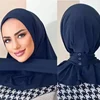 Soft Elastic Ready Jersey Cotton Hijab Undercap For Muslim Woman Bonnet Solid Color Instant Inner Caps Ladies Headband Free Size 2