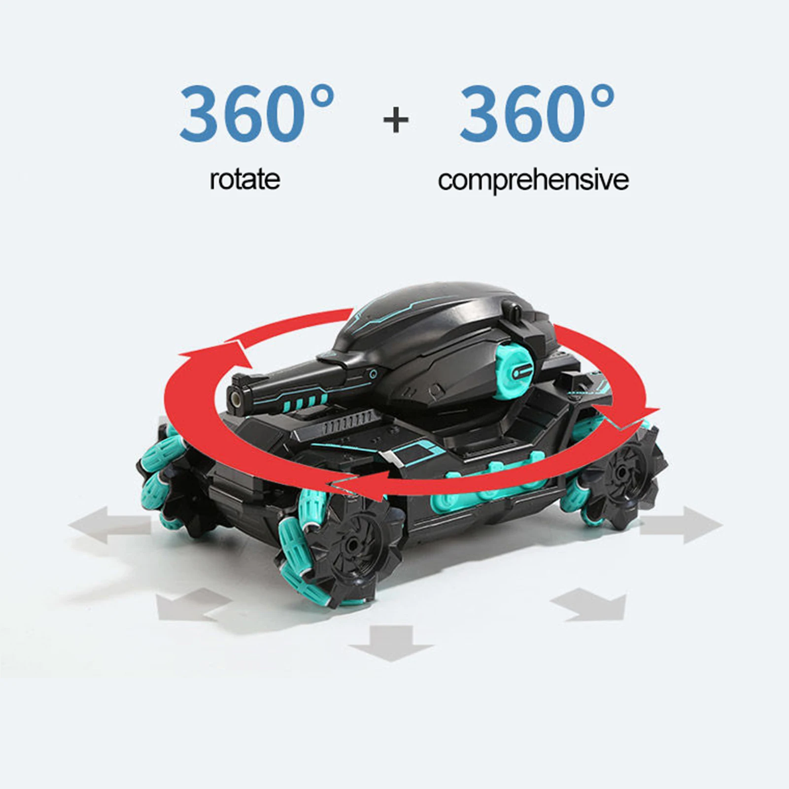 rc cars for adults RC Car 2.4GHz Water Bead Car RC Tank 4WD 360° Rotating 2 Control Mode with Light Music Drift Remote Control Tank for Boys gifts rc car shops near me