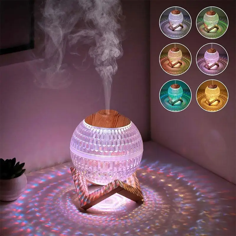

Quiet Air Humidifier, 1 Piece Crystal Ball Night Light Humidifier, Creative Mini USB Powered Humidifier with RGB Dazzling Color