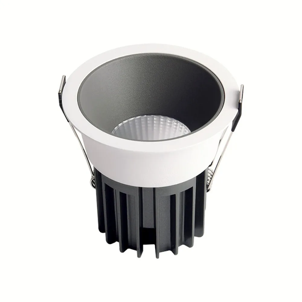 Anti-glare LED COB Spotlight 12W 15W 18W Dimmable Recessed Downlight 7W 10W 60&deg; All Aluminum 2200K 2700K 3500K Interior lighting