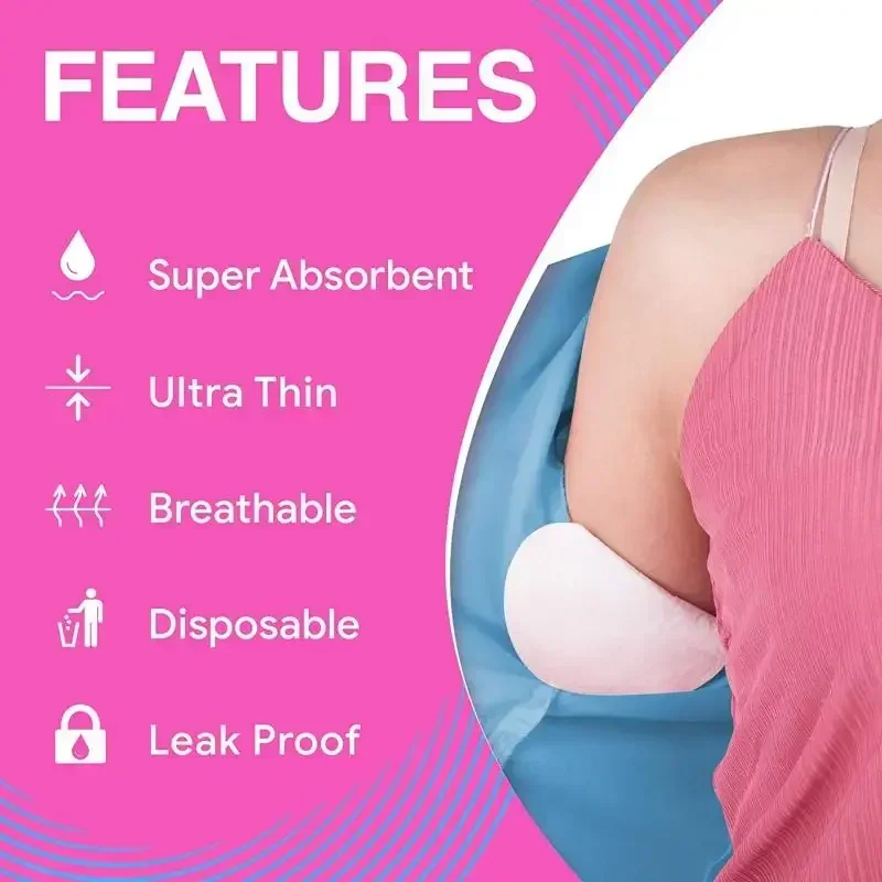 50pcs Underarm Dress Clothing Armpit Care Sweat Scent Perspiration Pads Shields Absorbing Deodorant Pads Women Men