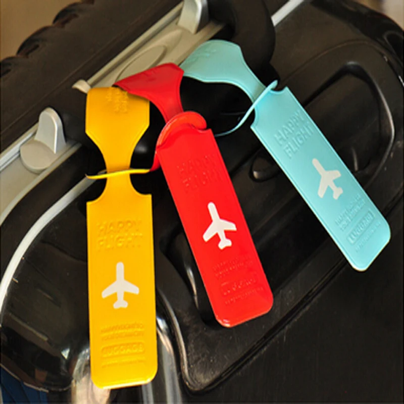 

Cute Luggage Label Straps Suitcase ID Name Address Identify Tags Luggage Tags Airplane PVC Accessories