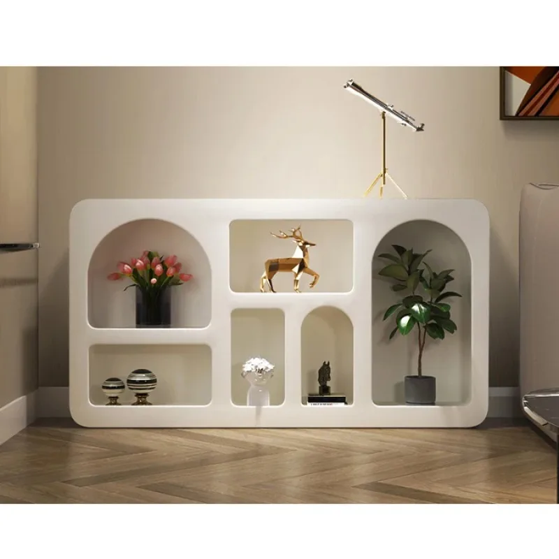 

Innova Modern Decorative Storage Living Room Bookshelf Furniture Minimalist White Hard Wood Console Cabinet with Shelf