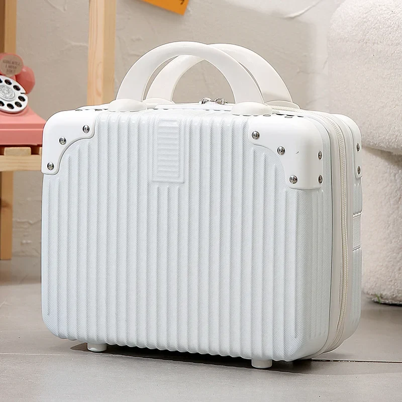 

Lightweight Inch Bag Lock Case Storage Zipper Mini Large Female Capacity Luggage Cosmetics 14 Portable ABS Boarding Suitcase