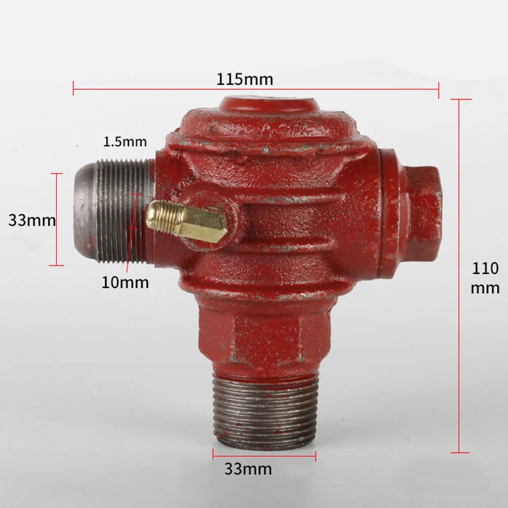 3 portas ferro fundido cobre macho Thread, bomba de ar, 1pc