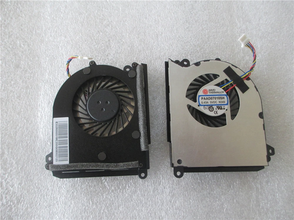 Cpu Laptop Cooling Fan Paad07010sh 0.43a 5vdc N349 4pin para Msi Gs32 Ms13f2 E332600051mc200g08000328