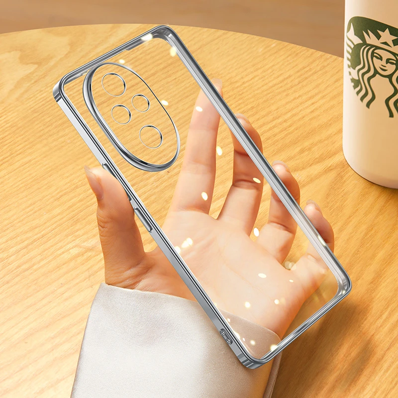 Luxury Transparent Electroplating TPU Shockproof Phone Case