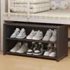 Dust Proof Cover Long Shoe Rack Large Capacity Free Standing Shoe Cabinet Double Row Easy To Install Shoe Storage Shelf Boot 4