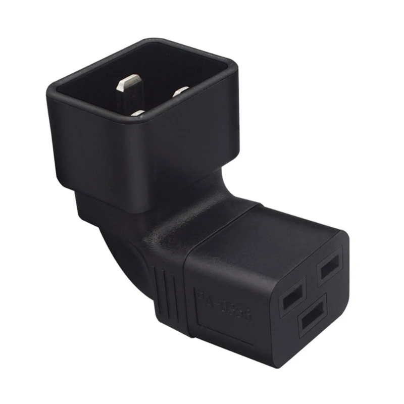 

3-pin IEC320-C20 Male to IEC320-C19 Female Converter 90° Angled Power Adapter