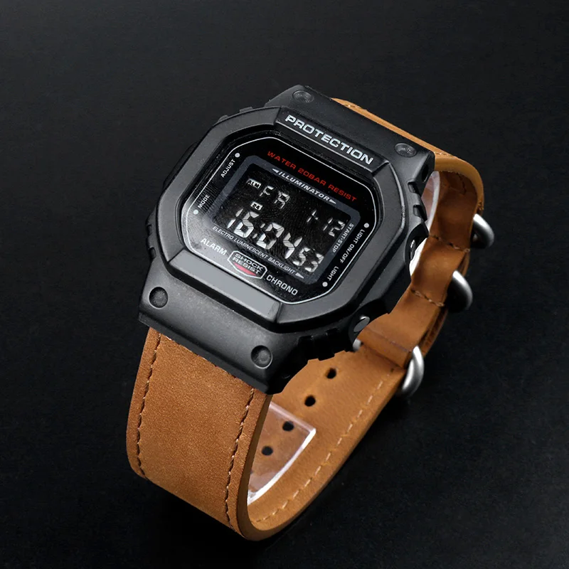 Genuine leather bracelet for G-SHOCK Casio DW5600 DW5610 GW-B5600