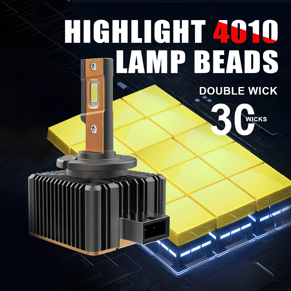 D 시리즈 D1S D3S LED 자동차 헤드라이트 HID 전구 D2S D4S D8S 터보 라이트 100W 6000K 자동차 램프 CANbus 오류 없음 HID 크세논 교체용
