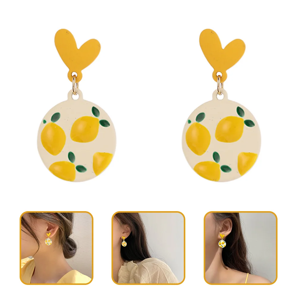 Lemon Earrings Aesthetic Fashion Cool for Women Trendy Unique Dangling Gift 5