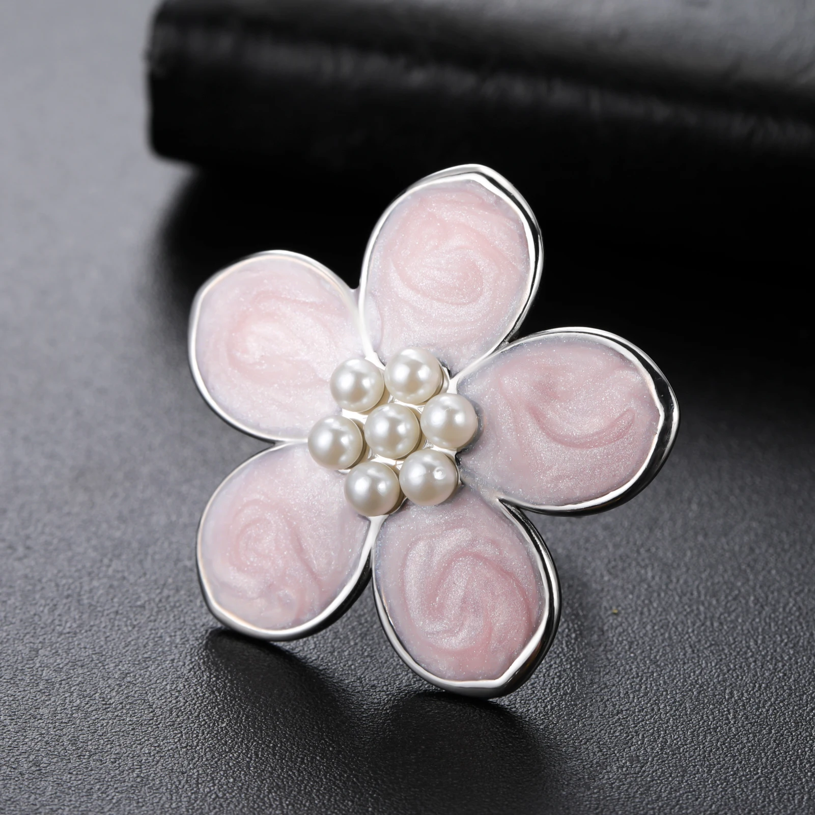 COOLTIME 1pc Bunte Tropf Öl Perle Blume Ring frauen Edelstahl Einstellbare Ring Mode Ästhetik Hochzeit Schmuck geschenk – Detail 3