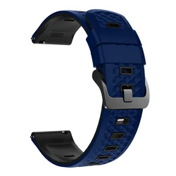 Universal 22mm Silicone Smartwatch Band - Versatile Sports Bracelet in Multiple Colors - Forerunner 265 255 (Dark Blue Black)