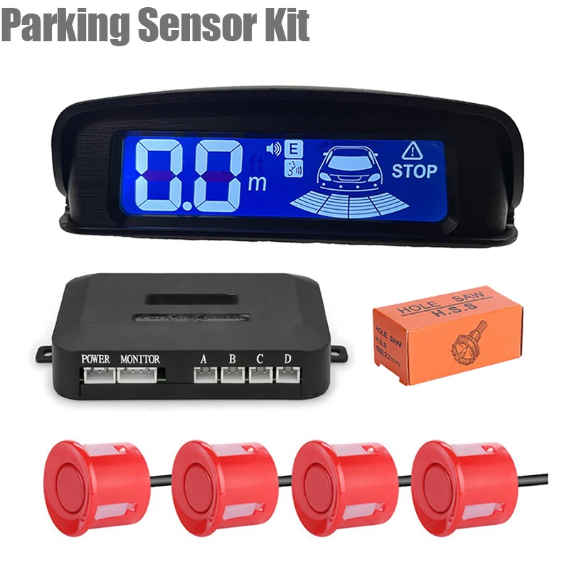 Multiple Radar Parking Sensor Kit Backlight Parktronic LED Display System Backup