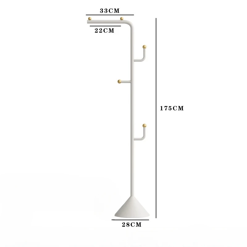 

Coat Rack Floor Cream Style Household Simple Storage Rack