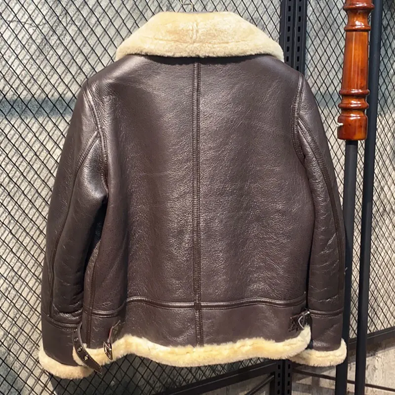 Luxury Top Quality Genuine Sheepskin Shearling Coat Natural Real Leather Wool Liner Jacket for Ladies Female Women Winter Cloth