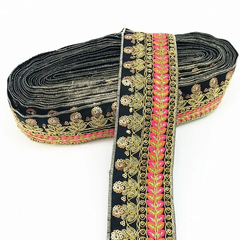 Embroidered Lace Trim Ribbon 1 Yards