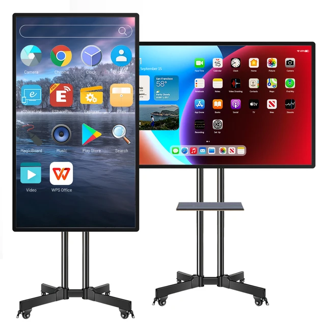 Smart Board 43 Inch ITV Interactive Whiteboard Touch Screen for Live Streaming Advertising Display Classroom (Board Only) 1