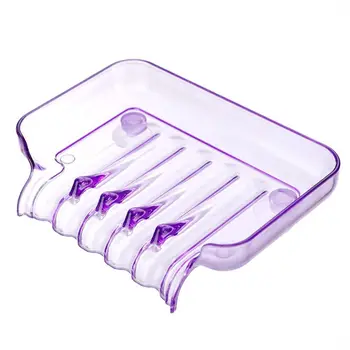 แบบพกพา Self Draining จานสบู่อุปกรณ์ห้องน้ําน้ําตกผู้ถือสบู่ดูดถ้วย Draining SOAP Storage Rack 8