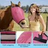 Anti Mosquito Horse Anti Fly Mesh Mask Adjustable Stretchy Horse Eye Shield Knitted Breathable Horse Fly Protective Cover 2