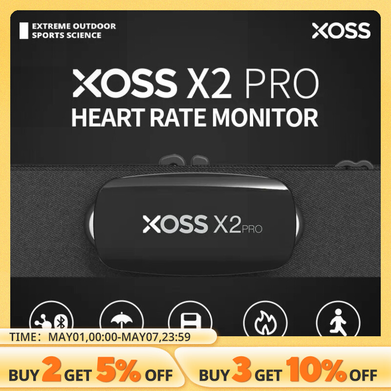 XOSS X2 Pro Chest Strap Heart Rate Sensor Waterproof Bluetooth ANT+ Health Fitness Smart Bicycle Monitor