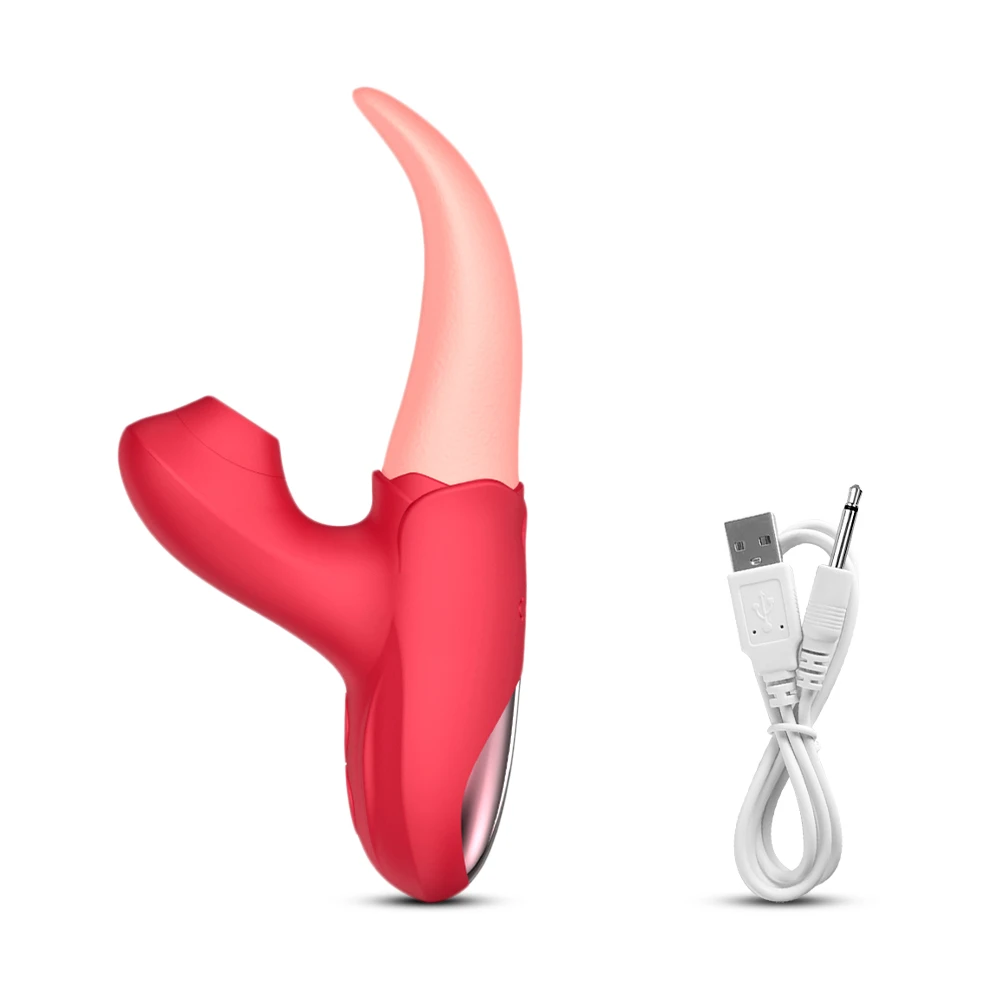 Rose Tongue Licking Sucker Vibrator For Women Nipple Clit Stimulator Love Egg Dildo Vibrating Massager Female Adult Sex Toys
