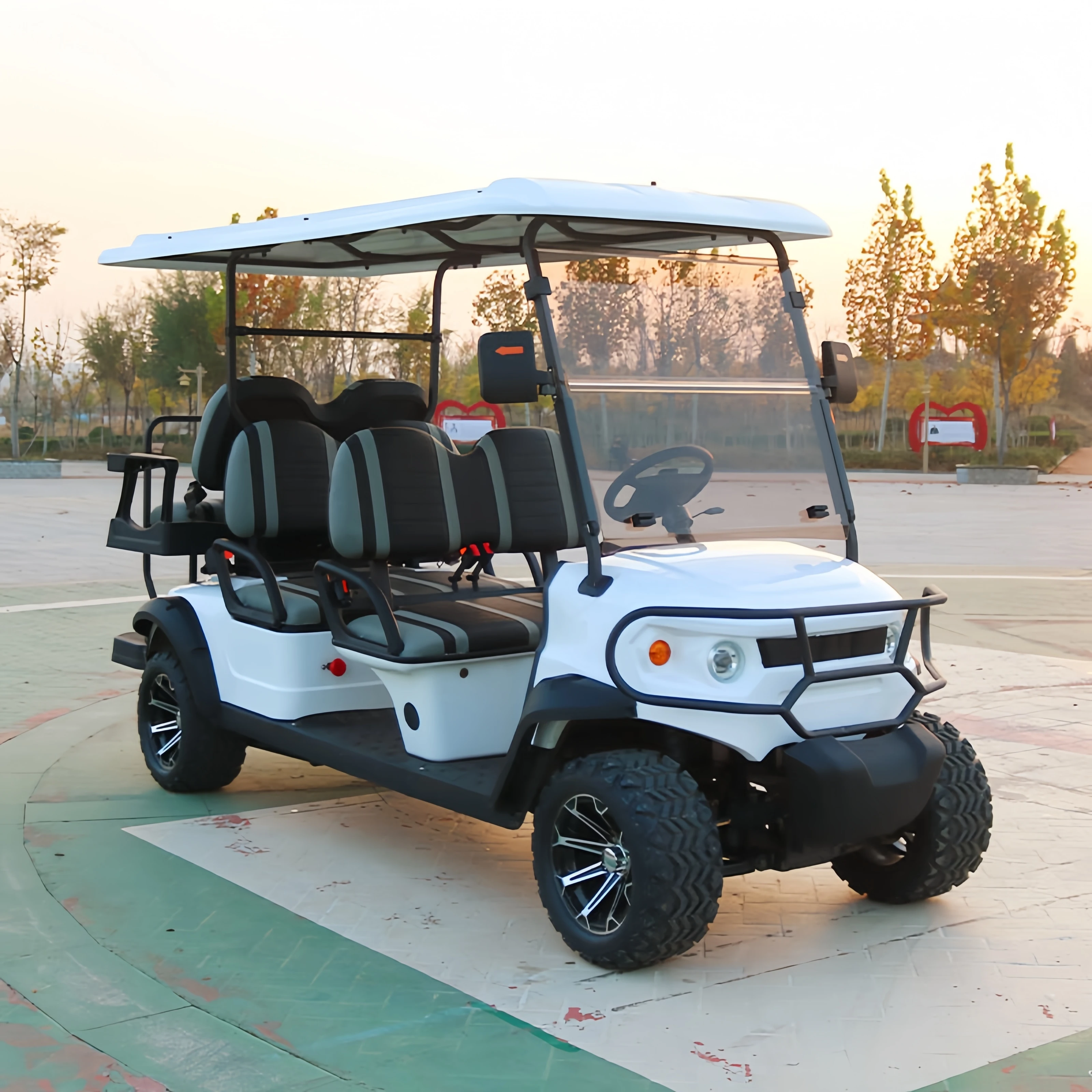 6/8 Person 72V Electric Lifted Golf Cart off Road Buggy 4 Wheel 6+2 Seater Electric Club Car Golf Cart
