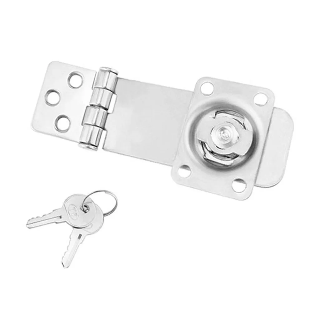 

Stainless Steel Boat Locking Hasp Safe Cabinet Hatch Latch Fishing Boats Kayak Locker Tools Supplies with 2 Keys