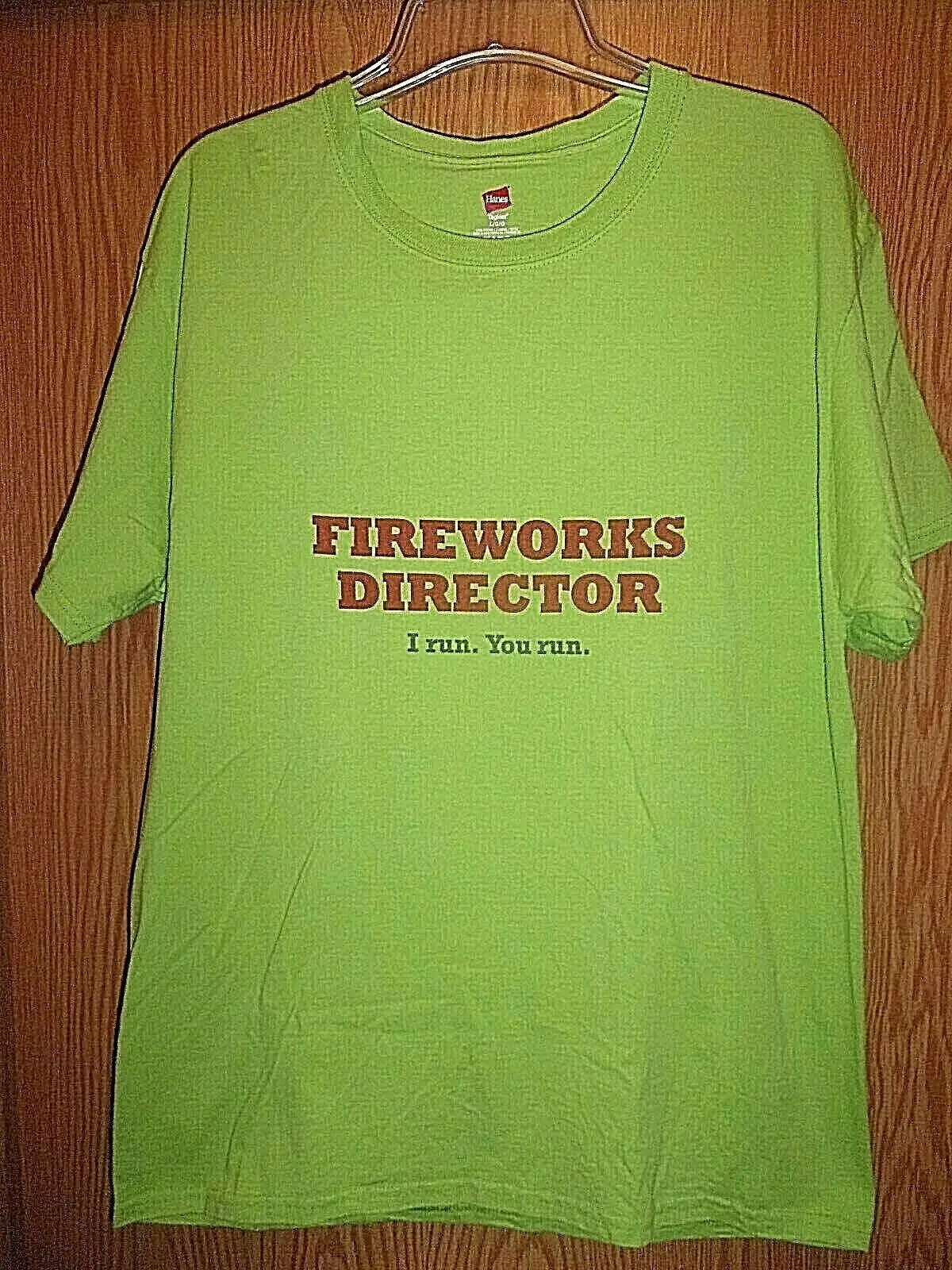 Fuochi D'Artificio Regista Grafica Verde I Run You Run L T Shirt
