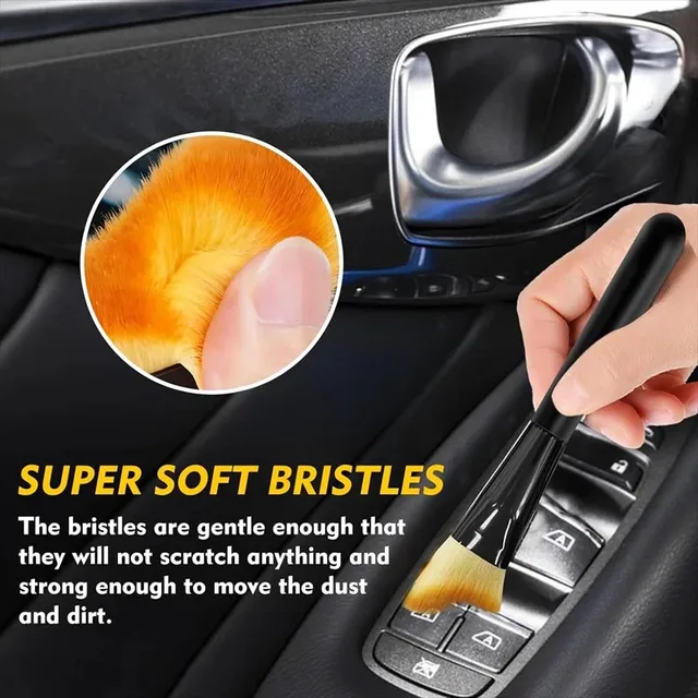 2pcs Multifunctional Cleaning Brush for Car Interior Air Conditio Outlet Crevice Dust Removal Brushes Office Home Clean Brush Tools (brosse de nettoyage multifonctionnelle pour l'intérieur de la voiture et la sortie d' 3