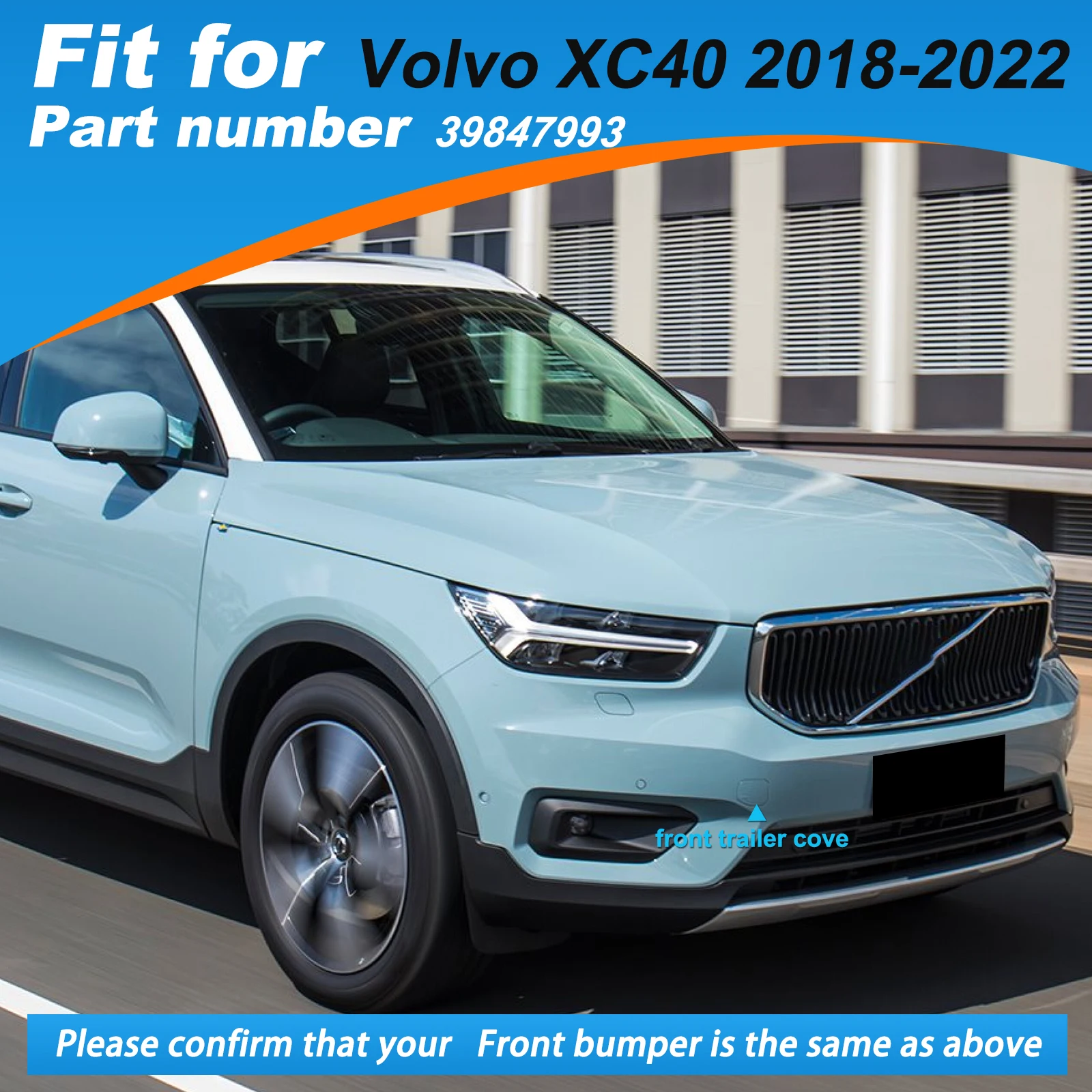 Front Bumper Tow Hook Cover Cap Towing Eye For VOLVO XC40 Accessories 39847993