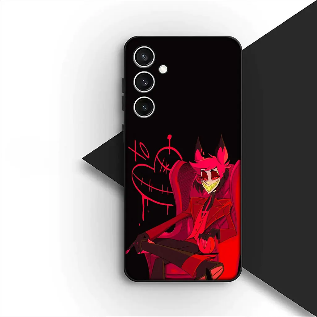 Stylish Dust-Proof Phone Case featuring Hazbins Charlie, Angel, and Alastor Design