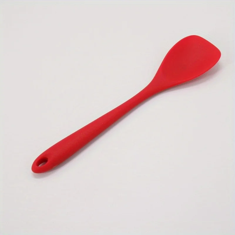 1pc Silicone Spatula Spoon, Baking Tools, Stirring Spatula, Salad Spoon, Heat-Resistant, Non-Stick Cookware for Your Kitchen!